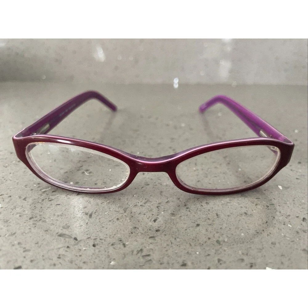 Eyeglasses Frames ONLY funky red 135 49-18 full rim purple pink 90s y2k